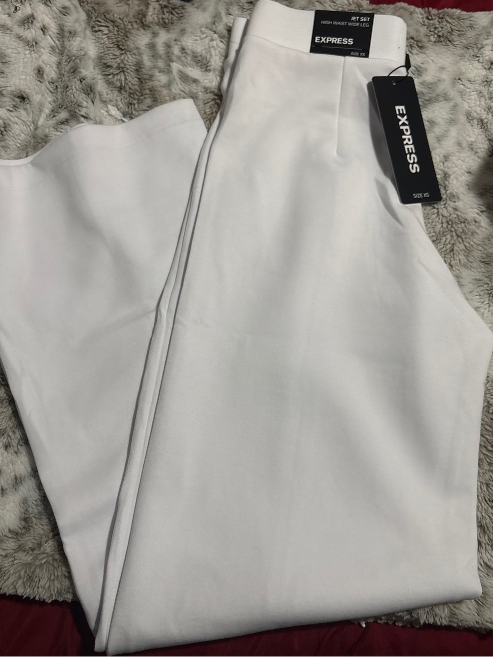 Express White Wide-Leg Women's Pants - Picture 4 of 4